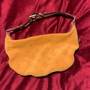 Louis Vuitton Onatah Yellow suede hand bag